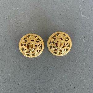 Chanel vintage gold earrings